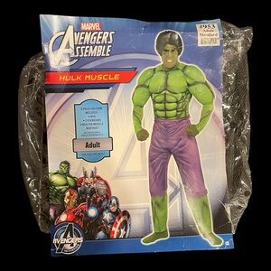 Adult Marvel Incredible Hulk Muscle Halloween Costume Size OS